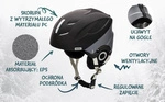 Ski helmet Meteor Lumi S 53-55 cm black / gray