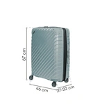 SwissBags Diamond cut medium case 67 cm metallic blue
