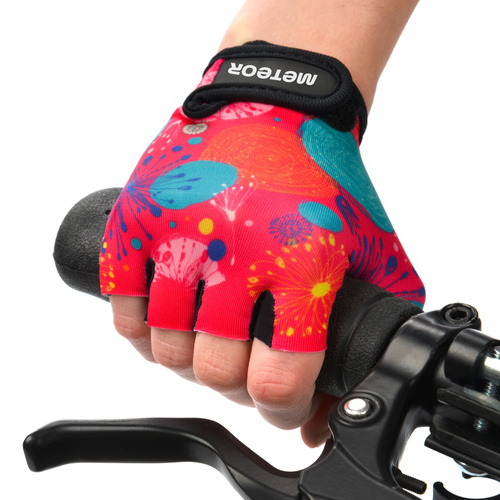 Meteor Kids S Abstract cycling gloves
