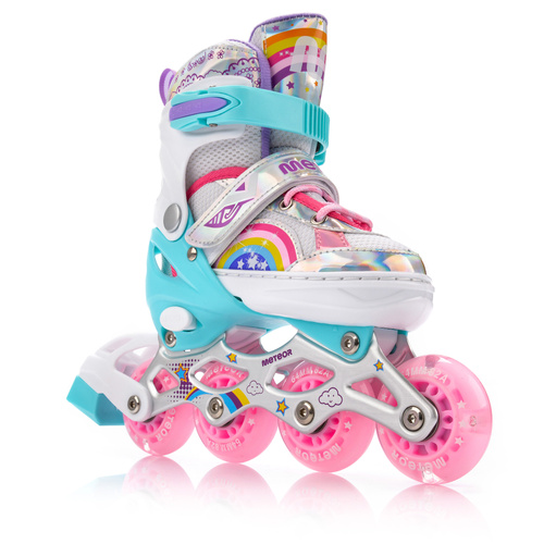 Rolki 4w1 Meteor dla dzieci S 30-33 Rainbow
