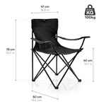 Meteor Quay folding chair black