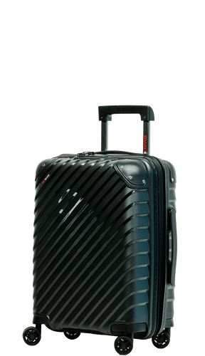 Walizka kabinowa SwissBags Diamond cut 55 cm metaliczny czarny