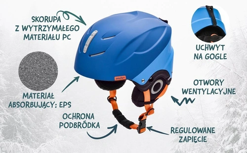 Ski helmet Meteor Lumi M 55-58 cm blue / navy blue