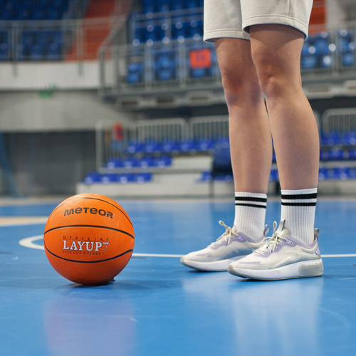 Piłka do koszykówki Meteor Layup 7 pomarańczowy