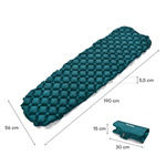 Materac nadmuchiwany Mumia Meteor 2w1 (pompka+drybag) 190×56×5,5 cm morski