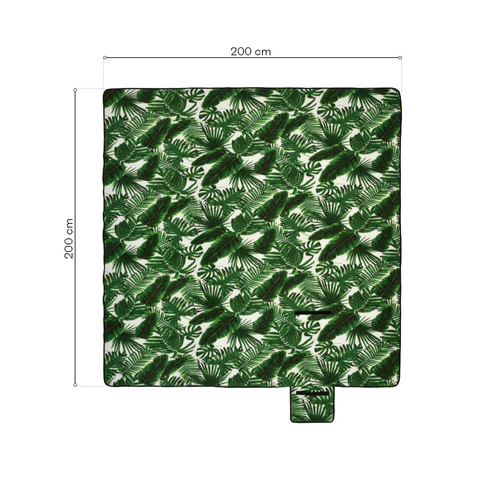 Picnic Blanket Meteor 2XL 200x200 cm leafs