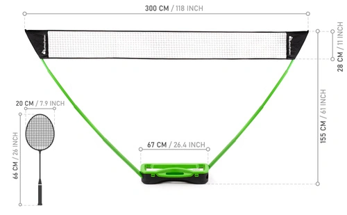 Badminton set Meteor Serve mint