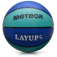 Piłka do koszykówki Meteor Layup 5 niebieski