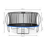 Trampoline Meteor TRP-16ft 487 cm blue