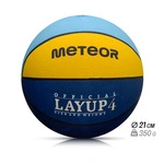 Piłka do koszykówki Meteor Layup 4 niebieski/żółty/błękitny