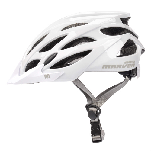 Bike helmet Meteor Marven S 52-56 cm white shiny