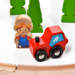 Wooden railway tracks town