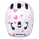 Kask rowerowy dla dzieci Meteor MV6-2 XS 44-48 cm Hearts