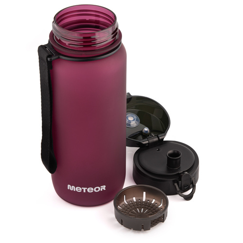 Bidon sportowy Meteor 650 ml bordowy