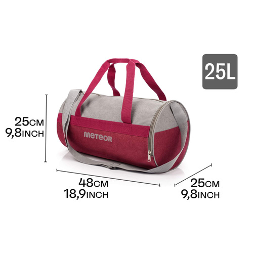 Fitness bag Meteor Siggy 25 l purple/grey