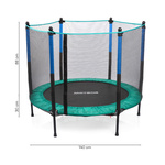Trampolina dla dzieci Meteor TRP-50 140 cm miętowy/niebieski
