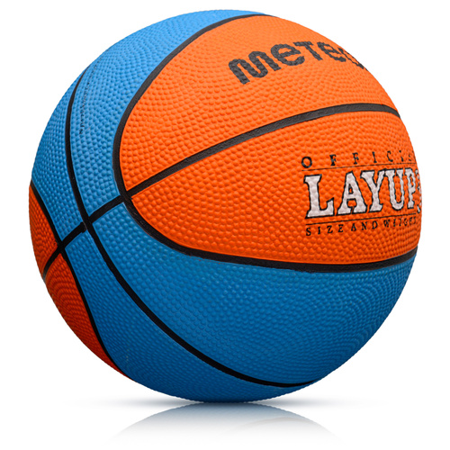 Piłka koszykowa Meteor Layup 3 niebieski/pomarańczowy