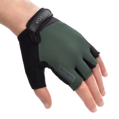 Rękawiczki rowerowe Meteor MX52 M czarny/zielony
