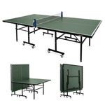 Table tennis table set Meteor green plus Rollnet net, 2 bats, 3 balls
