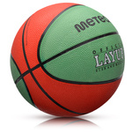 Piłka do koszykówki Meteor Layup 4 czerwony/zielony