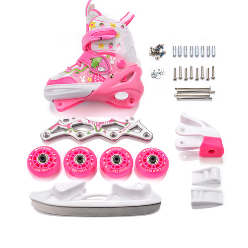 Inline skates Meteor 4in1 Bunny M 34-37