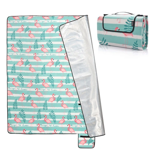 Picnic Blanket Meteor 2XL 200x200 cm flamingos