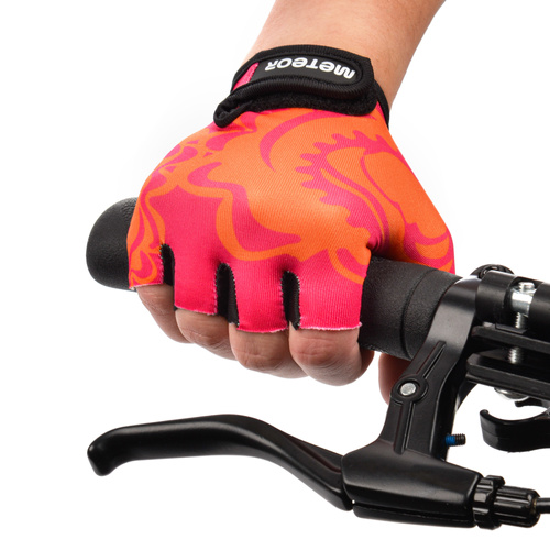 Meteor Kids XS Big flower cycling gloves
