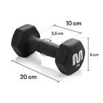 Cast iron dumbbell set 2x3 kg Meteor