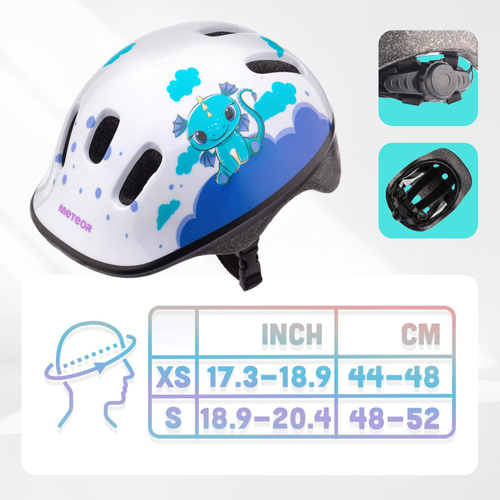 Kask rowerowy dla dzieci Meteor KS06 XS 44-48 cm Dragon
