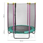 Trampolina dla dzieci Meteor TRP-60 140 cm miętowy/różowy