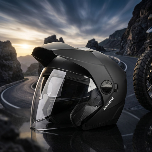 Kask motocyklowy Meteor Hekato M 57-58 cm czarny