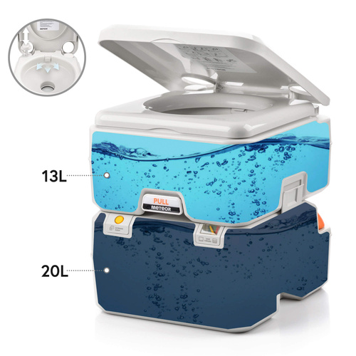 Portable toilet Meteor 20 l white