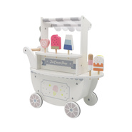 Wooden Ice Cream Cart white