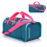 Fitness bag Meteor Nepr 20 l pink / navy blue flowers