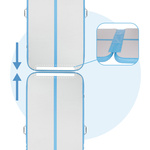 Inflatable air track Meteor 300 cm light blue