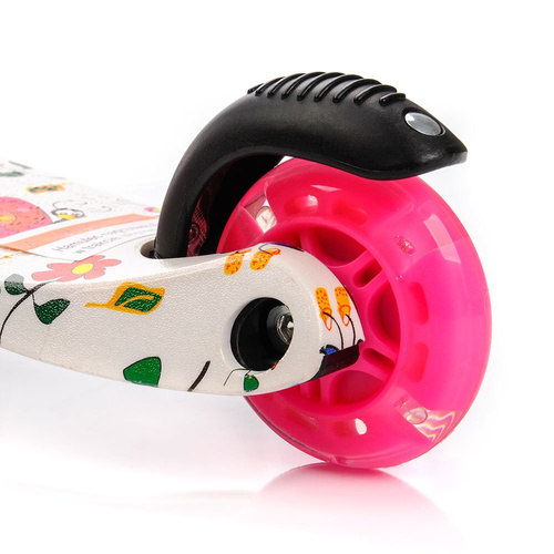 METEOR SCOOTER THREE-WHEEL WITH LED WHEELS TUCAN BUTTERFLIES