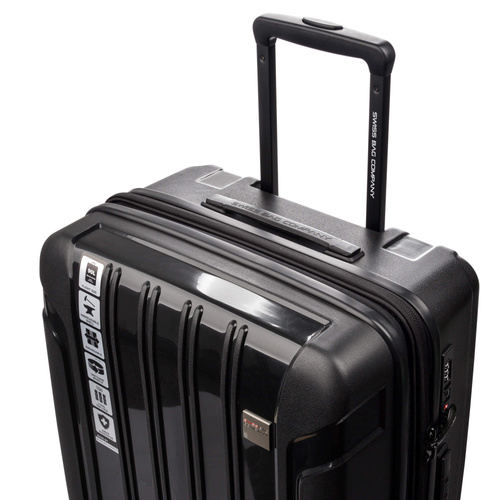 SwissBags Tourist Medium Suitcase 65cm Black