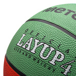 Piłka do koszykówki Meteor Layup 4 czerwony/zielony