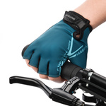 Bike gloves Meteor MX11 M dark blue/light blue