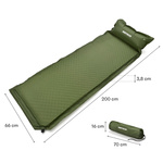 Self inflating mat Meteor 200×66×3,8 cm green