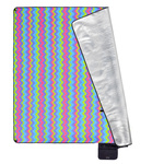 Picnic Blanket Meteor  2XL 200x200 cm Zigzag Multicolor