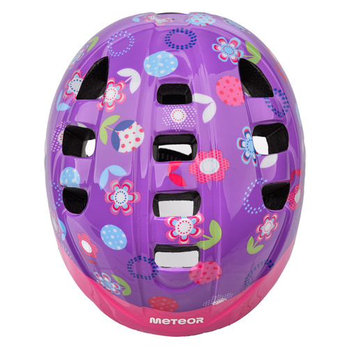 Kask rowerowy dla dzieci Meteor MA-2 S 48-52 cm Flower