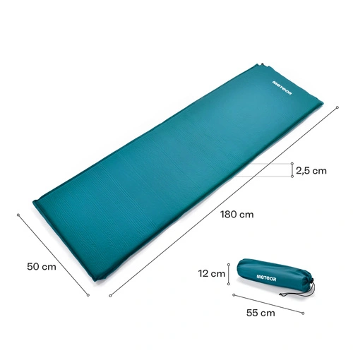 Self inflating mat Meteor 180×50×2,5 cm sea color