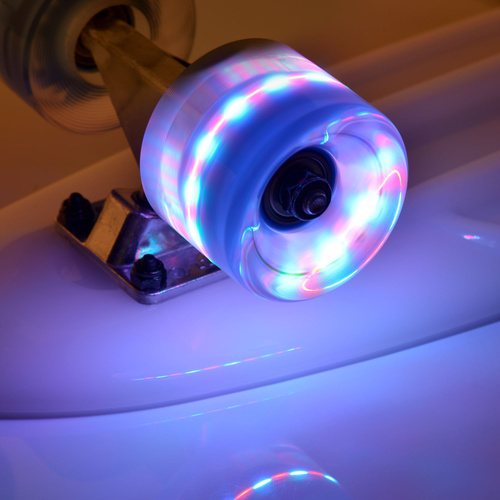 Plastic skateboard Meteor With Led Wheels Transparent