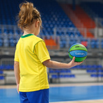 Piłka do koszykówki Meteor Layup 1 niebieski/zielony