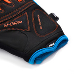 Rękawiczki rowerowe Meteor Gel GX36 XL niebieski/pomarańczowy