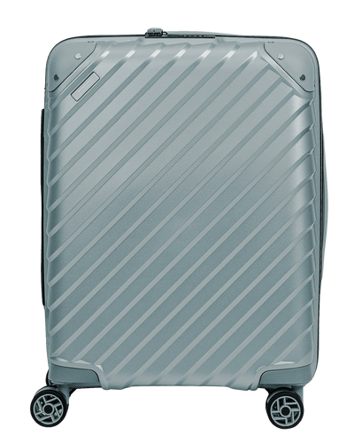 Walizka kabinowa SwissBags Diamond cut 55 cm metaliczny niebieski