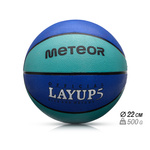 Piłka do koszykówki Meteor Layup 5 niebieski