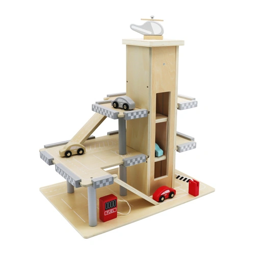 Wooden car parking garage