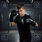 Boxing Gloves Meteor 8 oz training, hook-and-loop strap, PU